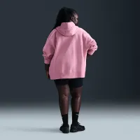 Nike Sportswear Phoenix Fleece жіноча оверсайз Full-Zip Толстовка з капюшоном (великі розміри) Pink