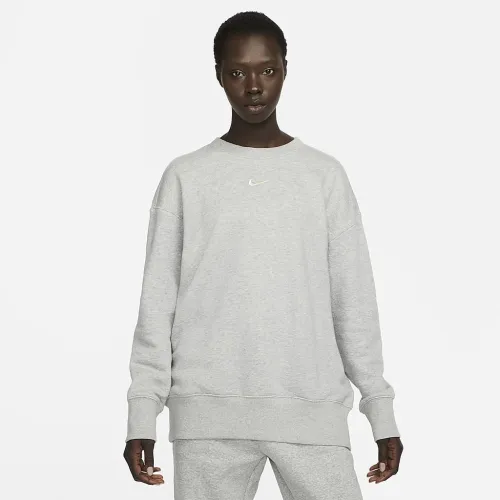 Nike Sportswear Phoenix Fleece женская оверсайз Crew-Neck свитшот цвет серый