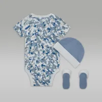 Nike Jordan MJ Essentials Poolside Baby (0-9M) 3-Piece Bodysuit Box набор синий