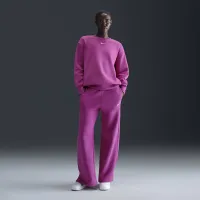 Nike Sportswear Phoenix Fleece женская оверсайз Crew-Neck свитшот цвет фиолетовый
