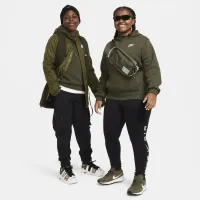 Nike Sportswear Club Fleece Big детские Pullover Толстовка с капюшоном (Extended Size) цвет зеленый