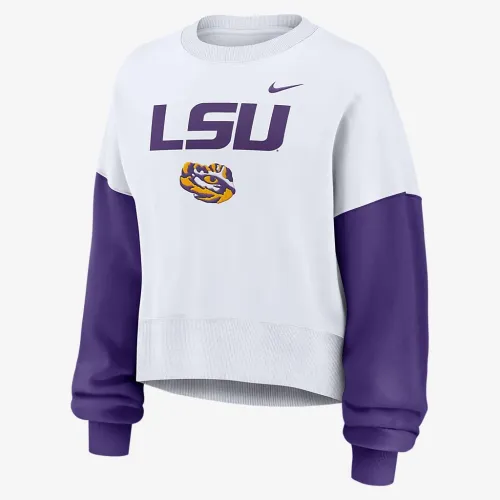 LSU Tigers Primetime жіноча Nike College Pullover Crew колір білий