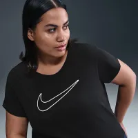 Nike Sportswear женская Short-Sleeve Graphic футболка (большие размеры) цвет черный