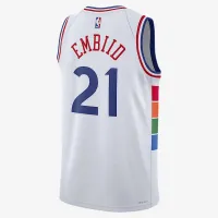 Joel Embiid Philadelphia 76ers 2024/25 City Edition мужские Nike Dri-FIT NBA Swingman Jersey цвет белый
