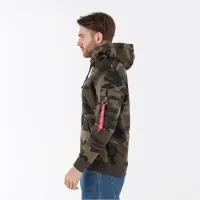 Кофта/футболка Alpha Industries Back Print Hoody Camo Print 178318C239 - разноцветная