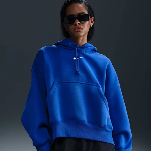 Nike Sportswear Phoenix Fleece женская Over-оверсайз Pullover Толстовка с капюшоном синий