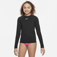 Nike Swim Charms Big дитячі (Girls') Long-Sleeve Hydroguard колір чорний