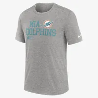 Miami Dolphins Overlap Lockup чоловічі Nike NFL футболка колір сірий