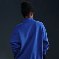 Nike Sportswear Phoenix Fleece женская оверсайз 1/4-Zip свитшот синий
