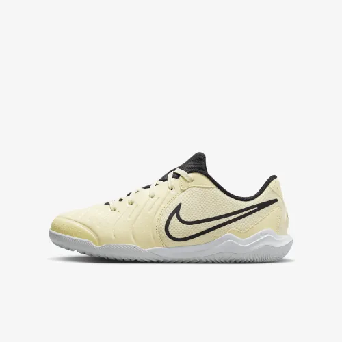 Nike Jr. Tiempo Legend 10 Academy Little/Big детские Indoor/Court Low-Top Soccer Кроссовки Yellow