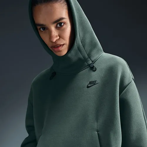Nike Sportswear Tech Fleece женская оверсайз Толстовка с капюшоном цвет зеленый