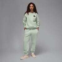 Nike Jordan Brooklyn Fleece женская Crew-Neck свитшот цвет зеленый