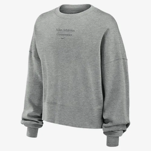 Nike Phoenix Fleece жіноча Gymnastics Crew-Neck світшот колір сірий