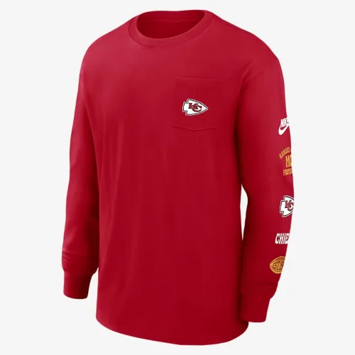 Kansas City Chiefs Rewind Max90 Pocket мужские Nike NFL Long-Sleeve футболка цвет красный