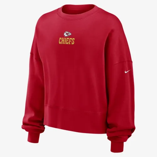 Kansas City Chiefs Rewind женская Nike NFL Pullover Crew цвет красный