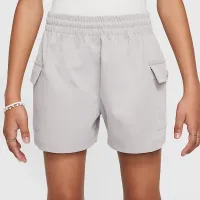 Nike Sportswear Girls' Woven Cargo шорты цвет серый