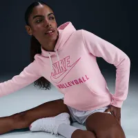 Nike женская волейбольные Pullover Толстовка с капюшоном Pink