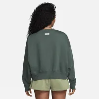 Nike Sportswear Phoenix Fleece женская оверсайз Cropped Crew-Neck свитшот цвет зеленый
