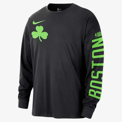 Boston Celtics Courtside City Edition мужские Nike NBA Max90 Long-Sleeve футболка цвет черный