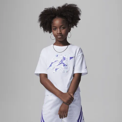 Nike Jordan Jumpman Shine Tee Big Kids футболка колір білий