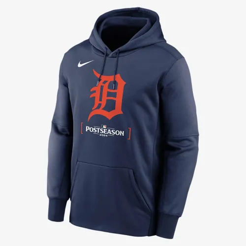 Detroit Tigers 2024 Postseason Authentic Collection Men’s Nike Therma MLB Pullover Толстовка з капюшоном блакитний