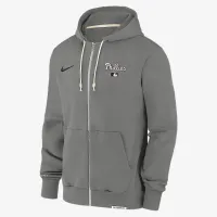 Philadelphia Phillies Authentic Collection Travel чоловічі Nike Dri-FIT MLB Full-Zip Толстовка з капюшоном колір сірий