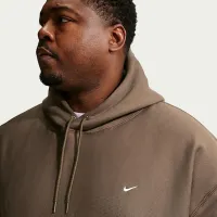 Nike Solo Swoosh мужские Pullover Толстовка с капюшоном цвет коричневый