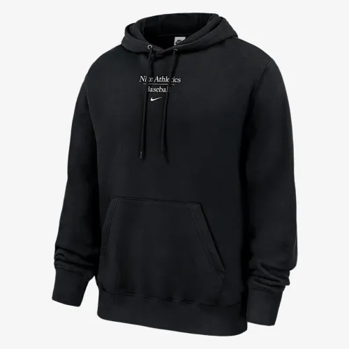Nike Club Fleece мужские Baseball Pullover Толстовка с капюшоном цвет черный
