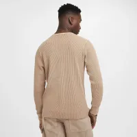 Nike Life чоловічі Heavyweight Waffle Long-Sleeve Top колір коричневий
