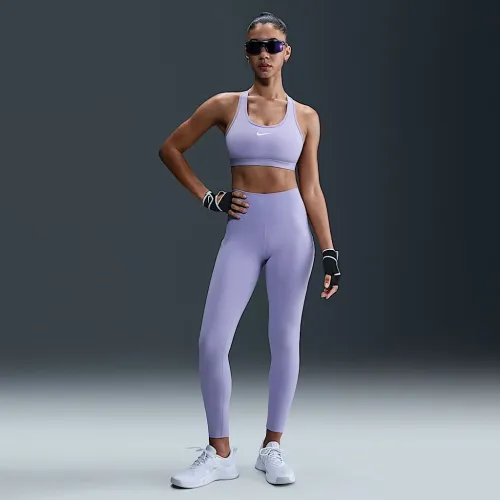 Nike One женская С высокой Талией 7/8 лосины с карманамицвет фиолетовый