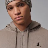 Nike Jordan Brooklyn Fleece мужские оверсайз Full-Zip Толстовка с капюшоном цвет серый
