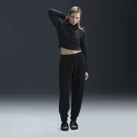 Nike Sportswear Phoenix Cozy Букле жіноча З високою талією оверсайз Knit Pants колір чорний