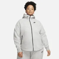 Nike Sportswear Tech Fleece Windrunner женская Full-Zip Толстовка с капюшоном (большие размеры) цвет серый