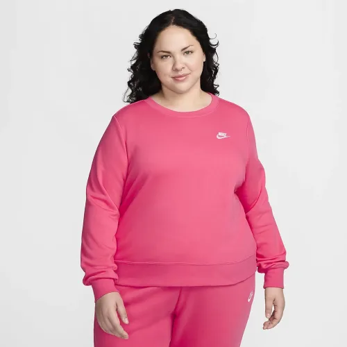 Nike Sportswear Club Fleece женская Crew-Neck свитшот (большие размеры) Pink