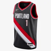 Anfernee Simmons Portland Trailblazers 2024/25 Icon Edition Big детские Nike NBA Swingman Jersey цвет черный