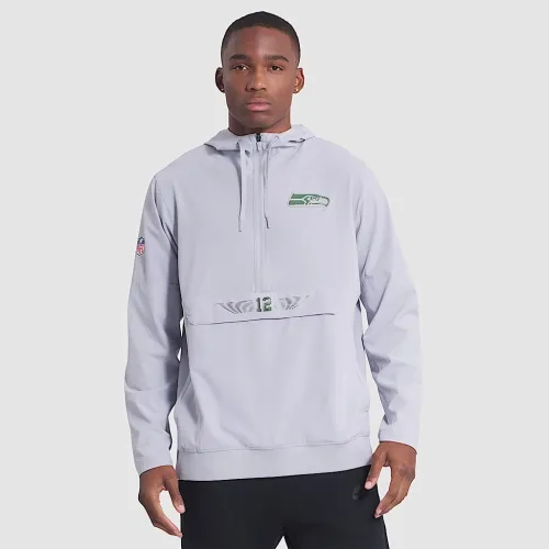 Seattle Seahawks Rivalries Collection Sideline Anorak мужские Nike NFL 1/2-Zip Hooded Куртка цвет серый