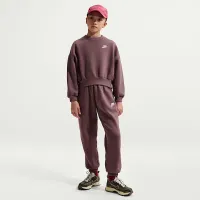 Nike Sportswear Club Fleece Girls' Boxy Crew-Neck свитшот цвет фиолетовый