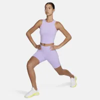 Nike One Fitted женская Dri-FIT Cropped Tank Top цвет фиолетовый