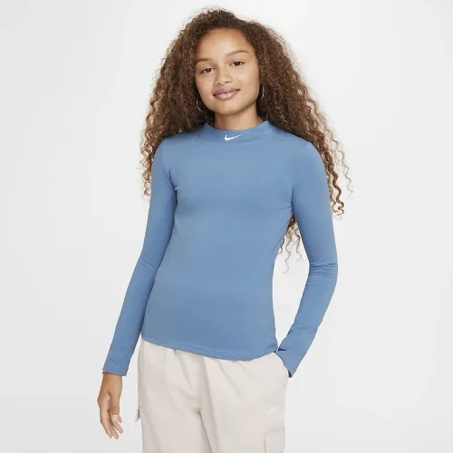 Nike Sportswear Girls' Long-Sleeve Top блакитний