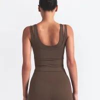 NikeSKIMS Matte женская Double-Strap Scoop Tank Top цвет коричневый