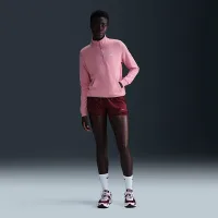 Nike Sportswear Club Fleece женская Mock-Neck 1/2-Zip Graphic Top Pink