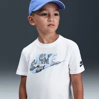 Nike Little дитячі Unwrapped Futura футболка колір білий