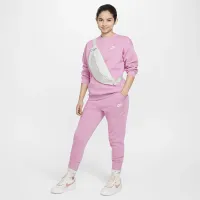Nike Sportswear Club Fleece Big дитячі (Girls') З високою талією Fitted Pants Pink