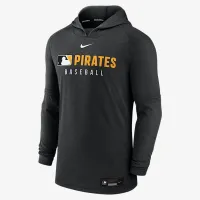 Pittsburgh Pirates Authentic Collection мужские Nike Dri-FIT MLB Pullover Толстовка с капюшоном цвет черный