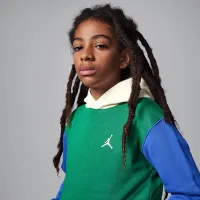 Nike Jordan MJ Brooklyn Big детские Fleece Pullover Толстовка с капюшоном цвет зеленый