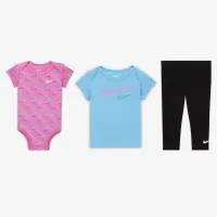 Nike Swoosh Baby (0-9M) 3-Piece Logo Bodysuit комплект колір чорний
