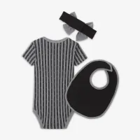 Nike Baby Swoosh Stripe 3-Piece Bodysuit набор цвет черный