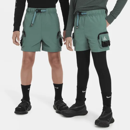 Nike ACG Big дитячі Cargo шорти колір зелений