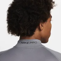 Nike Pro мужские Dri-FIT Warm Long-Sleeve Fitness Mock цвет серый