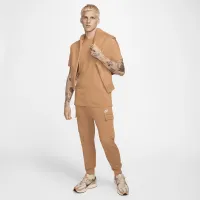Nike Sportswear Club мужские футболка цвет коричневый